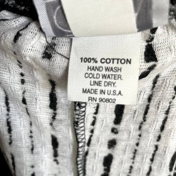 Ona Cropped Culotte Pants - Black & White Sewn Stripe - Small - Picture 5 of 5